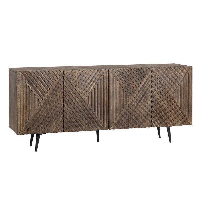 Catalina Brown/Black Sideboard by Crestview at Eve Furniture