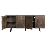 Catalina Brown/Black Sideboard by Crestview at Eve Furniture