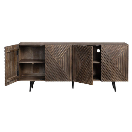 Catalina Brown/Black Sideboard by Crestview at Eve Furniture