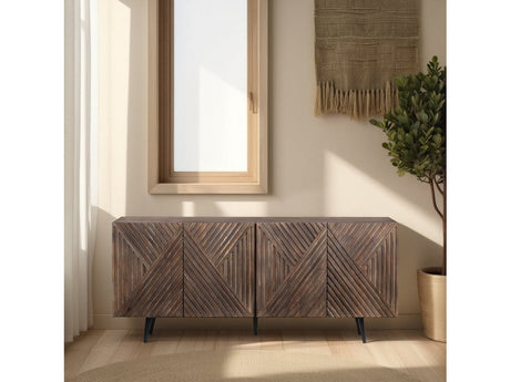 Catalina Brown/Black Sideboard by Crestview at Eve Furniture