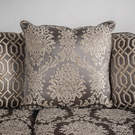 Catalonia Beige/Dark Cherry Upholstery Living Room Set by Furniture of America at Eve Furniture