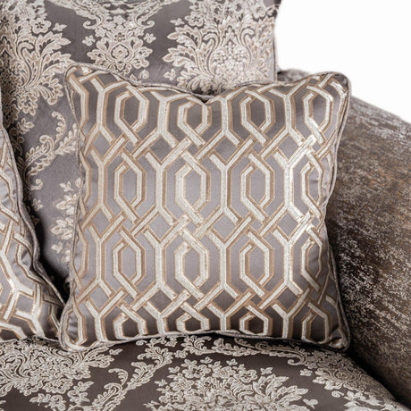 Catalonia Beige/Dark Cherry Loveseat by Furniture of America at Eve Furniture