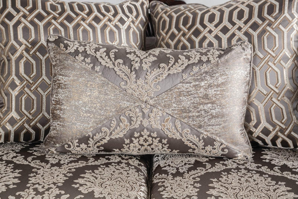 Catalonia Beige/Dark Cherry Sofa by Furniture of America at Eve Furniture