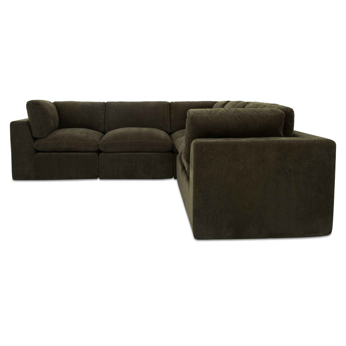 Cates Dark Green Classic L Modular Sectional by Moe's Home at Eve Furniture