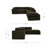 Cates Dark Green Dream Modular Sectional by Moe's Home at Eve Furniture