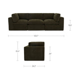 Cates Dark Green Modular Sofa by Moe's Home at Eve Furniture