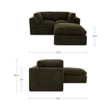 Cates Dark Green Nook Modular Sectional by MOES at Eve Furniture