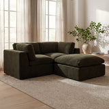 Cates Dark Green Ottoman by Moe's Home at Eve Furniture