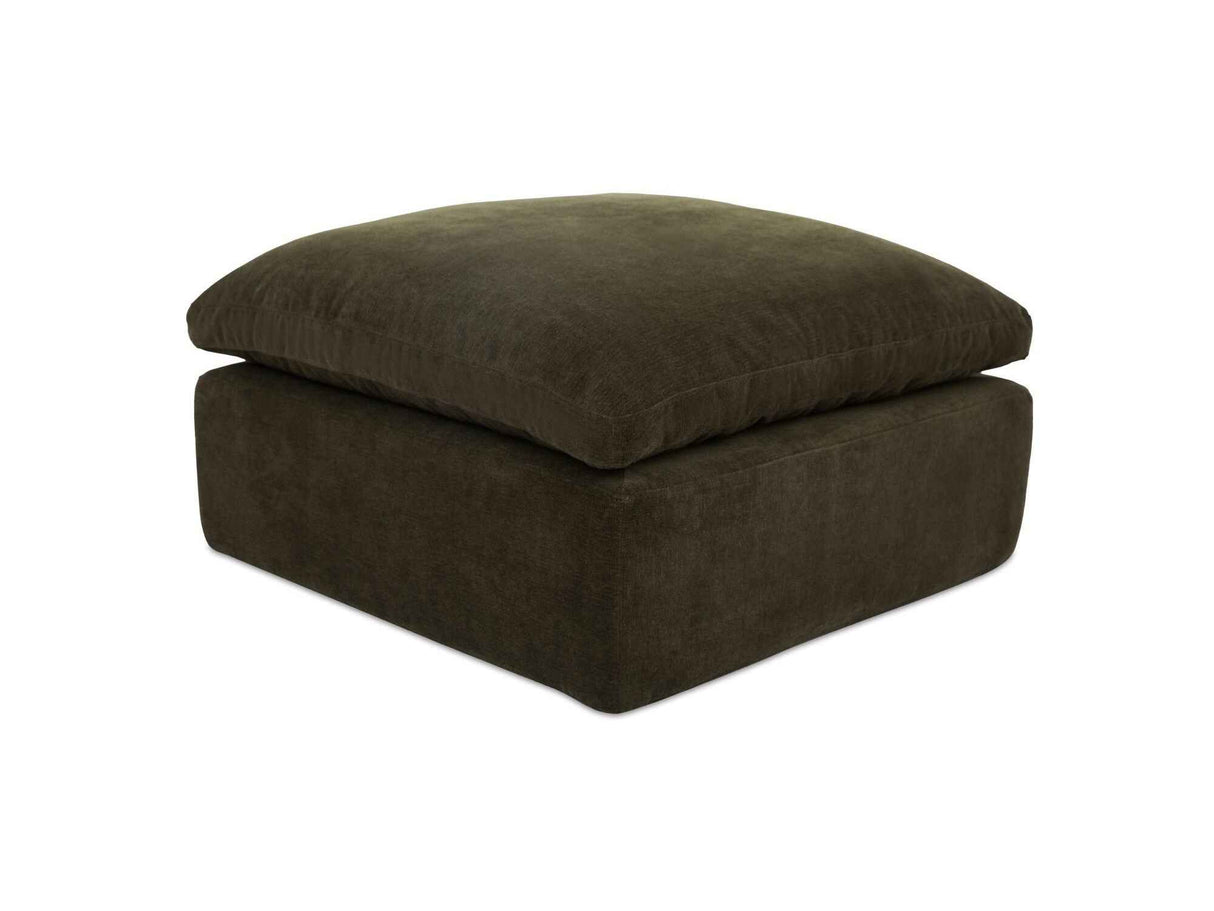 Cates Dark Green Ottoman by Moe's Home at Eve Furniture