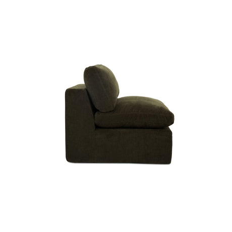 Cates Dark Green Slipper Chair by MOES at Eve Furniture