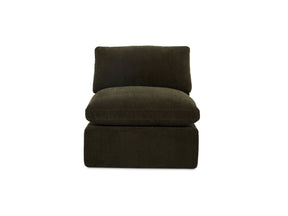 Cates Dark Green Slipper Chair by MOES at Eve Furniture