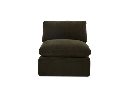 Cates Dark Green Slipper Chair by MOES at Eve Furniture