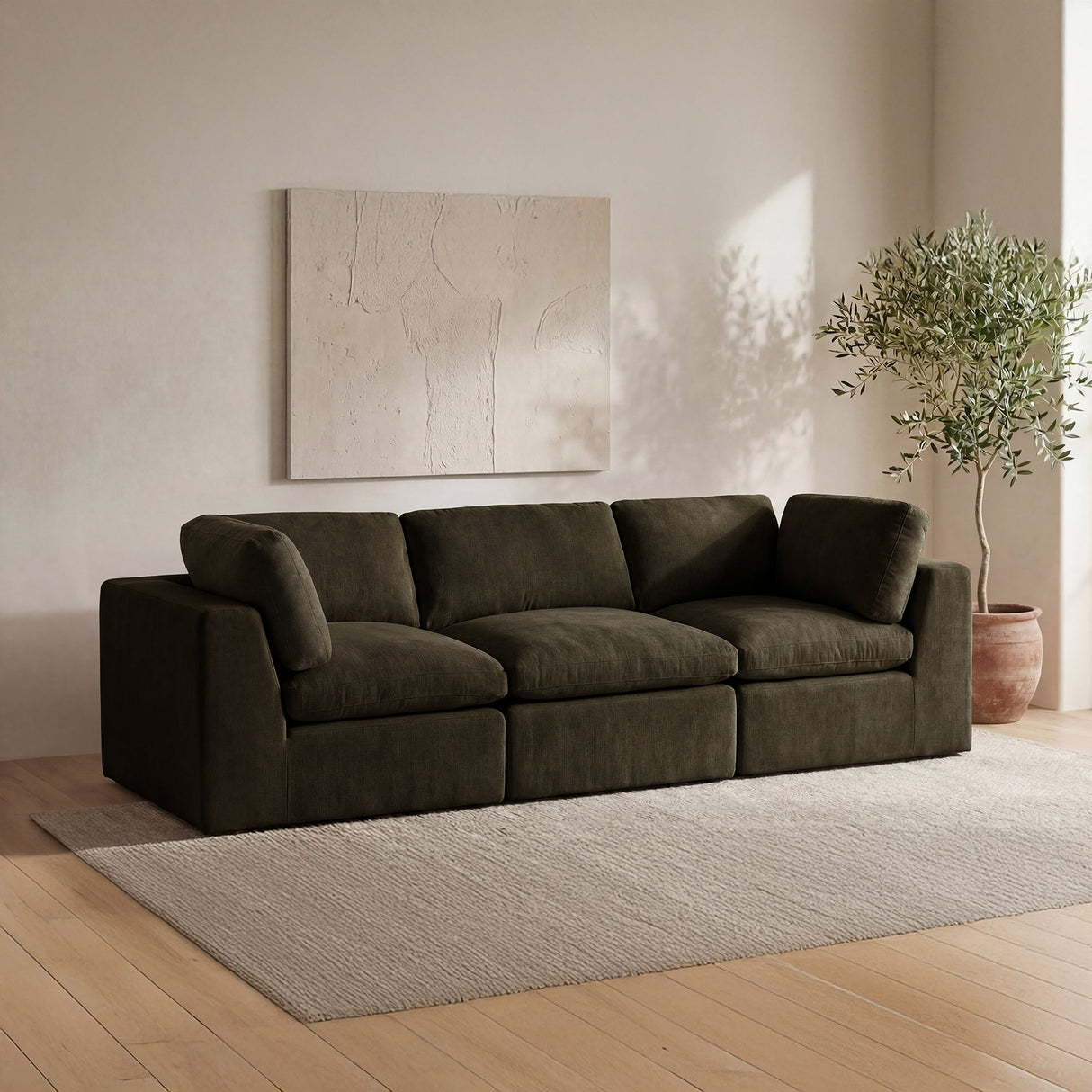 Cates Dark Green Slipper Chair by Moe's Home at Eve Furniture