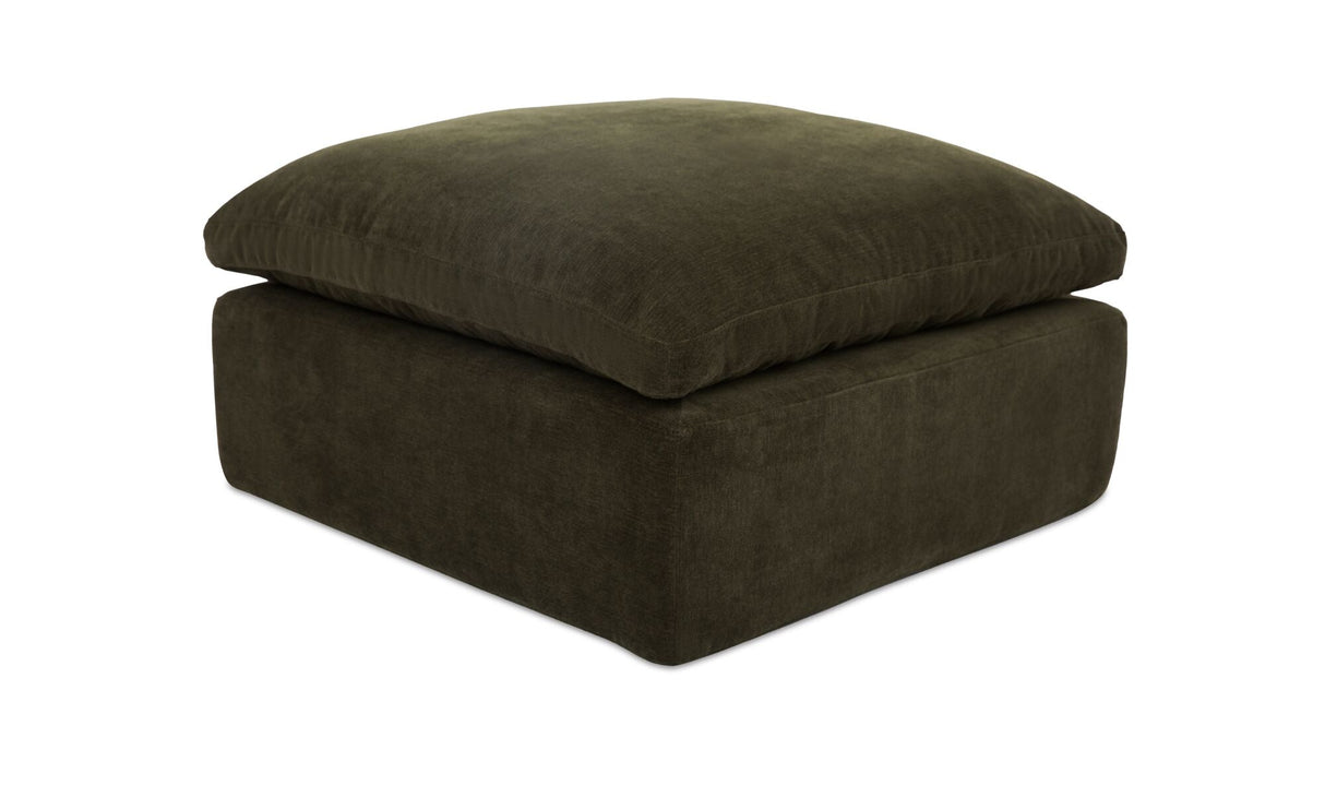 Cates Ottoman Dark Green by Moe's Home at Eve Furniture