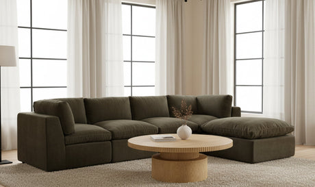 Cates Ottoman Dark Green by Moe's Home at Eve Furniture