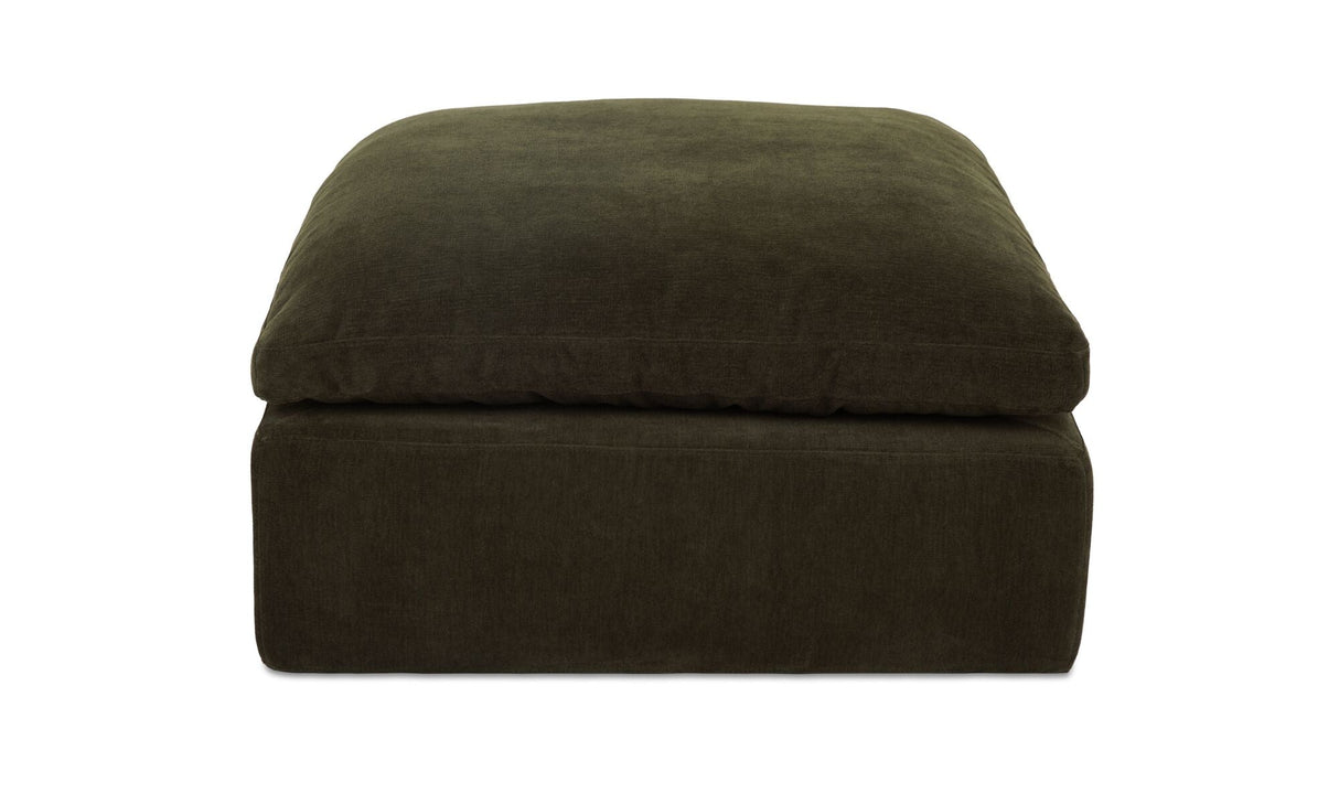 Cates Ottoman Dark Green by Moe's Home at Eve Furniture