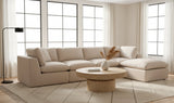 Cates Ottoman Pebble by Moe's Home at Eve Furniture