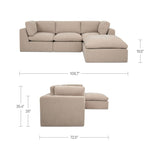 Cates Pebble Lounge Modular Sectional by Moe's Home at Eve Furniture