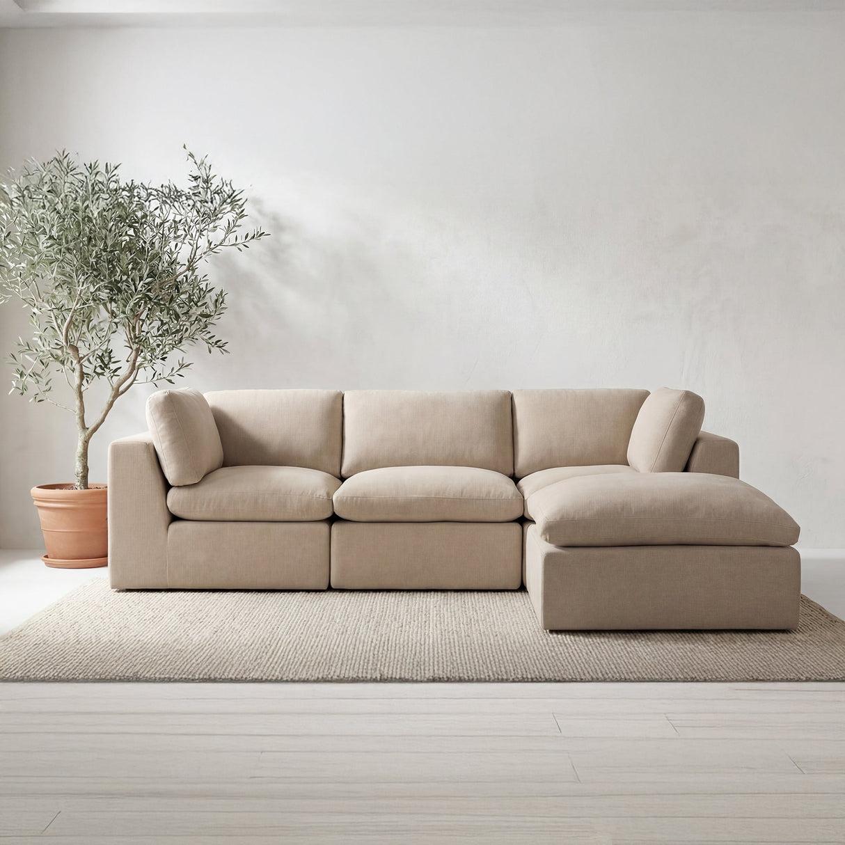 Cates Pebble Ottoman by Moe's Home at Eve Furniture
