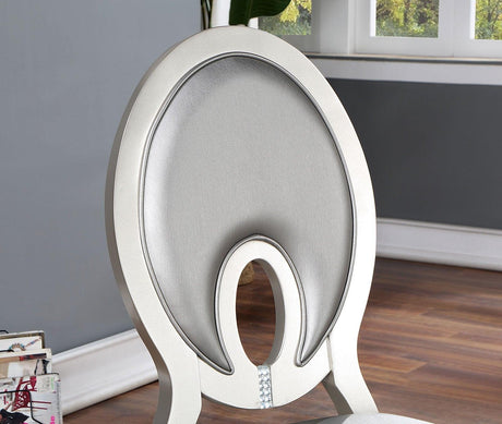 Cathalina Silver Side Chair, Set of 2 by Furniture of America at Eve Furniture