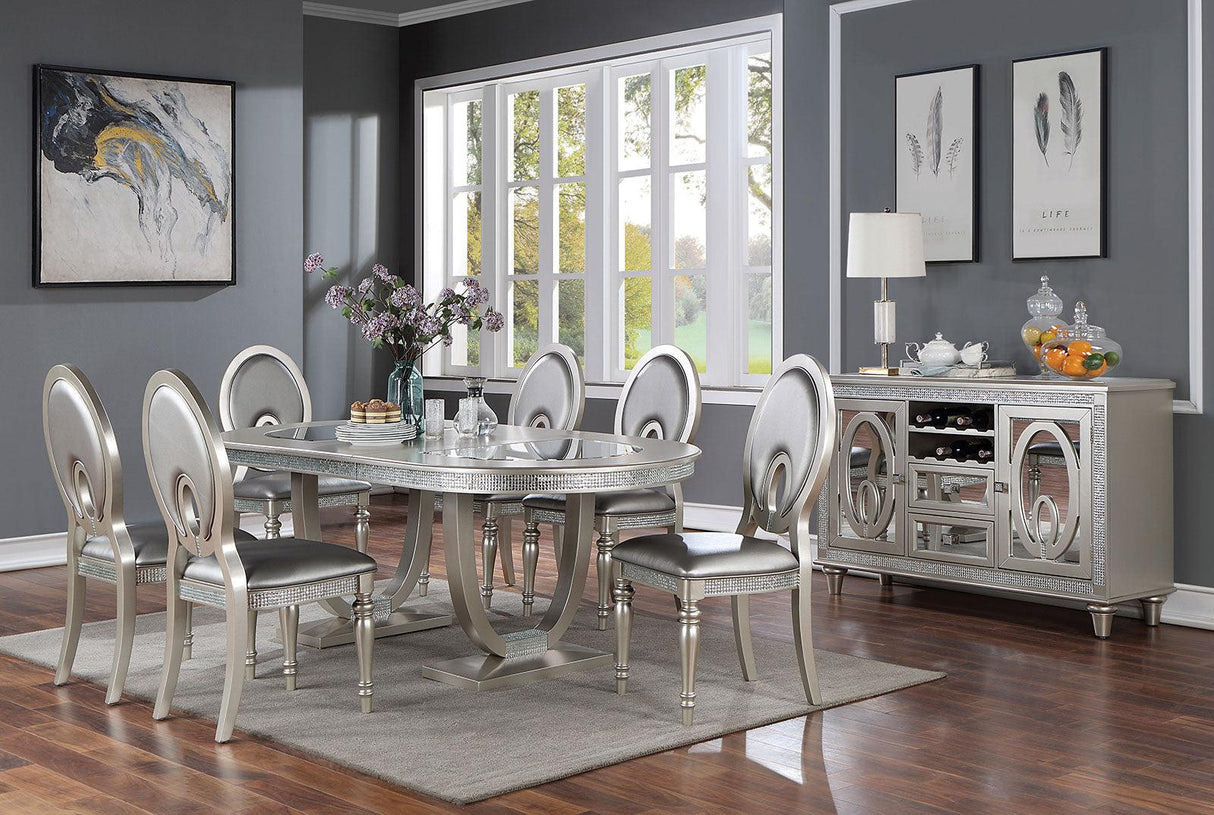 Cathalina Silver Side Chair, Set of 2 by Furniture of America at Eve Furniture