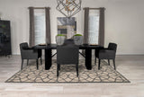 Catherine Charcoal Grey/Black 5-Piece Double Pedestal Dining Set