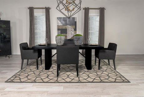 Catherine 5-piece Rectangular Dining Table Set Black by Coaster at Eve Furniture
