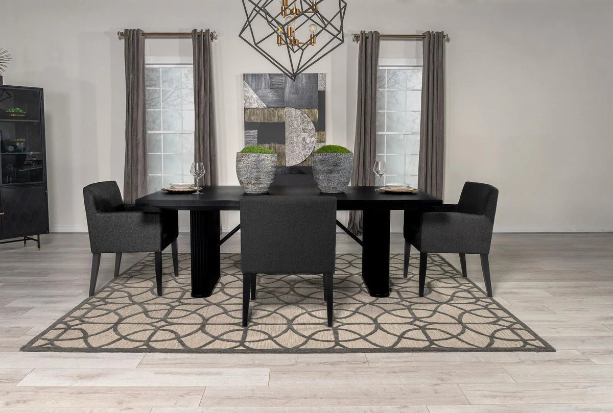 Catherine 5-piece Rectangular Dining Table Set Black by Coaster at Eve Furniture