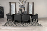 Catherine Charcoal Grey/Black 7-Piece Double Pedestal Dining Set