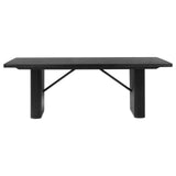 Catherine Black Rectangular Double Pedestal Dining Table by Coaster at Eve Furniture