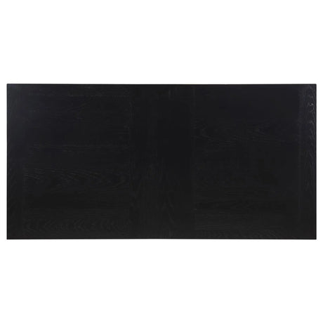 Catherine Black Rectangular Double Pedestal Dining Table by Coaster at Eve Furniture
