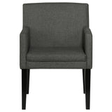 Catherine Charcoal Grey/Black 5-Piece Double Pedestal Dining Set by Coaster at Eve Furniture