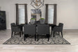Catherine Charcoal Grey/Black 7-Piece Double Pedestal Dining Set by Coaster at Eve Furniture