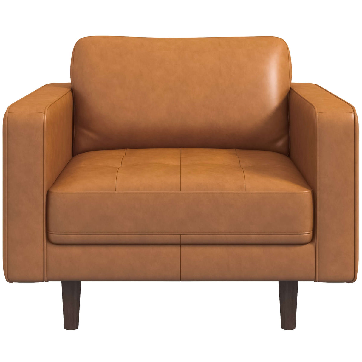 Tessa Tan Leather Lounge Chair