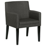 Catherine Upholstered Dining Arm Chair Charcoal Grey and Black (Set of 2) by Coaster at Eve Furniture
