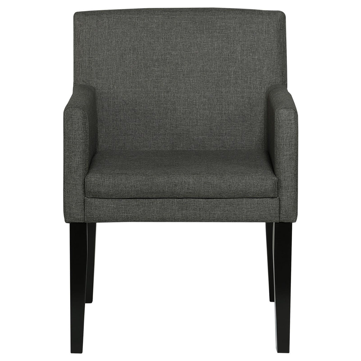 Catherine Upholstered Dining Arm Chair Charcoal Grey and Black (Set of 2) by Coaster at Eve Furniture