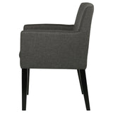 Catherine Upholstered Dining Arm Chair Charcoal Grey and Black (Set of 2) by Coaster at Eve Furniture