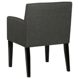 Catherine Upholstered Dining Arm Chair Charcoal Grey and Black (Set of 2) by Coaster at Eve Furniture