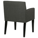 Catherine Upholstered Dining Arm Chair Charcoal Grey and Black (Set of 2) by Coaster at Eve Furniture