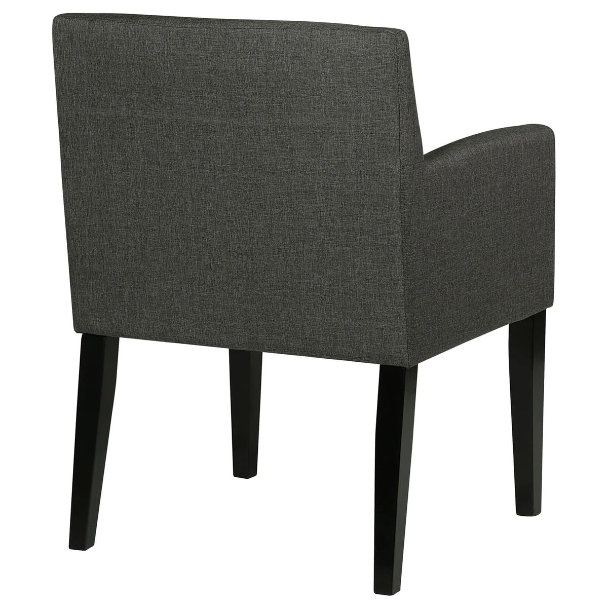 Catherine Upholstered Dining Arm Chair Charcoal Grey and Black (Set of 2) by Coaster at Eve Furniture
