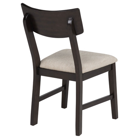Catley Dark Coffee 5-piece Round Drop Leaf Dining Table Set by Coaster at Eve Furniture