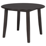 Catley Dark Coffee 5-piece Round Drop Leaf Dining Table Set by Coaster at Eve Furniture