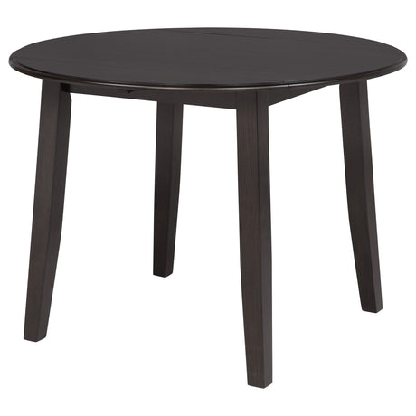 Catley Dark Coffee 5-piece Round Drop Leaf Dining Table Set by Coaster at Eve Furniture