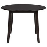 Catley Dark Coffee 5-piece Round Drop Leaf Dining Table Set by Coaster at Eve Furniture