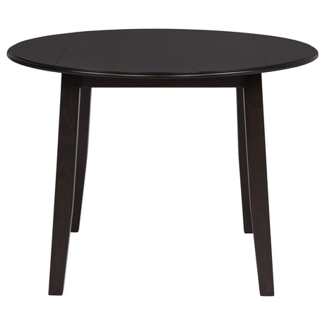 Catley Dark Coffee 5-piece Round Drop Leaf Dining Table Set by Coaster at Eve Furniture