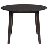 Catley Dark Coffee 5-piece Round Drop Leaf Dining Table Set by Coaster at Eve Furniture