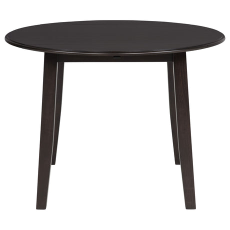 Catley Dark Coffee 5-piece Round Drop Leaf Dining Table Set by Coaster at Eve Furniture