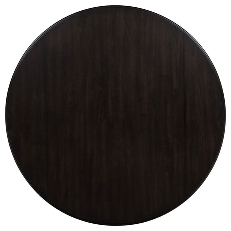 Catley Dark Coffee 5-piece Round Drop Leaf Dining Table Set by Coaster at Eve Furniture