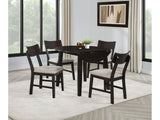 Catley Dark Coffee 5-piece Round Drop Leaf Dining Table Set by Coaster at Eve Furniture