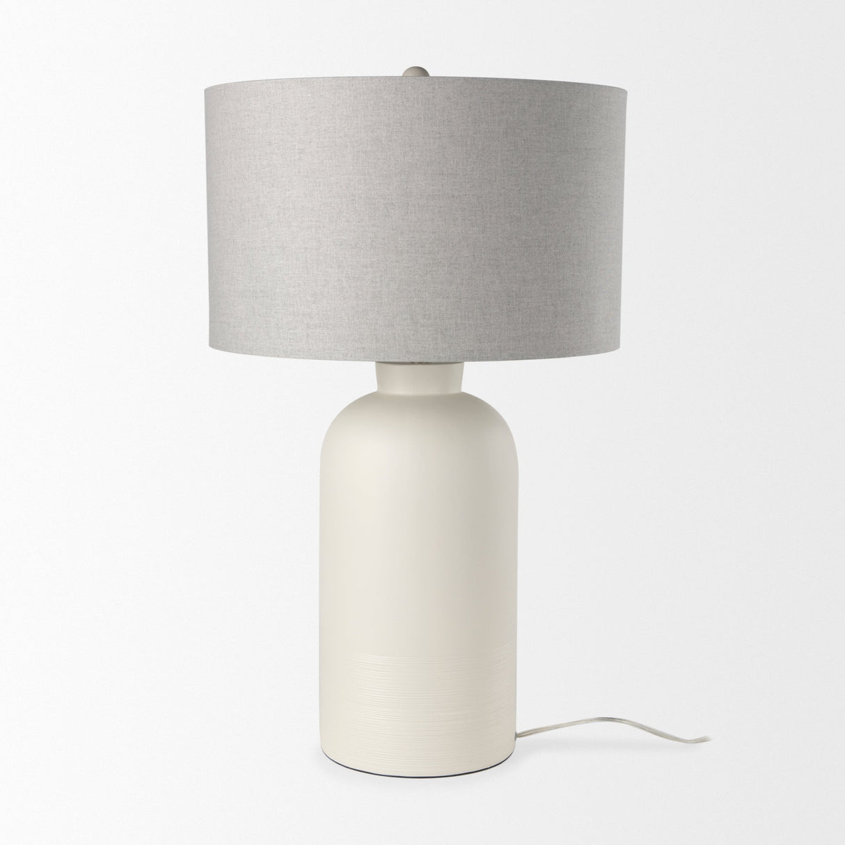 Cato 20.0L x 20.0W x 33.5H Cream Base W/White Shade Table Lamp by Mercana at Eve Furniture